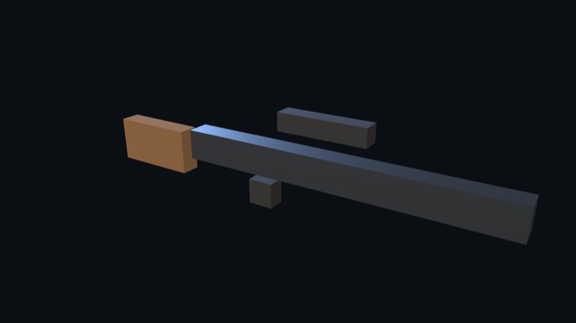 Modelo 3D da sniper
