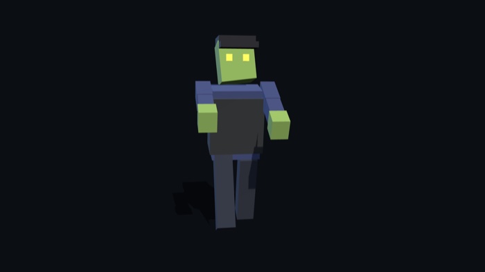 Zumbi runner com vestimenta policial