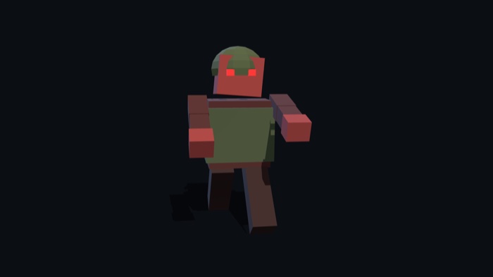 SUPER zumbi com vestimenta de soldado